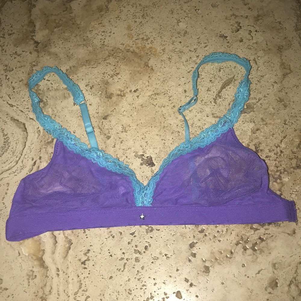 Purple sheer bralette